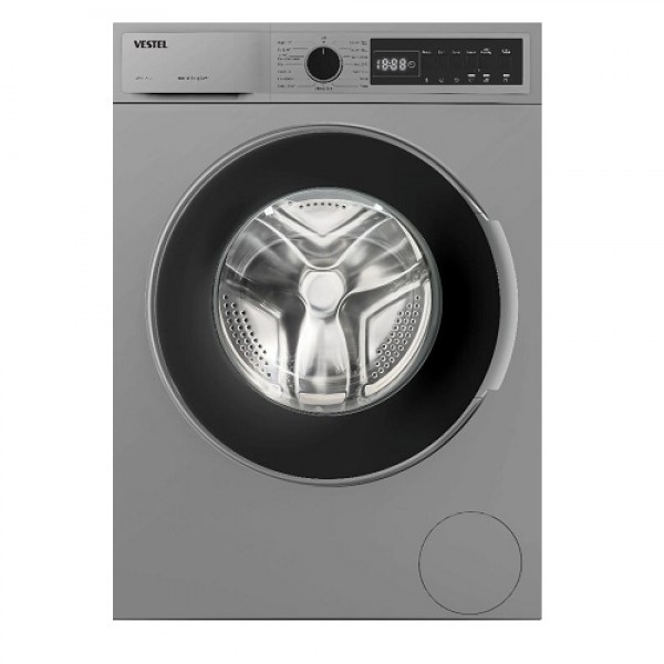 Vestel 8KG Capacity, 1000RPM Front Load Washing Machine, Silver - W810T2DSS