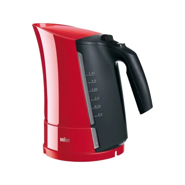 Braun 2200Watts, 1.7L Rapid Boil System Electric Kettle, Red - WK300-KE