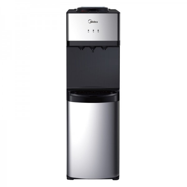 Midea 3 Tap Water Dispenser, With Cabinet, White/Black - YL1673S-W