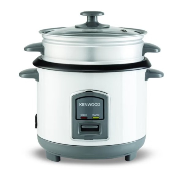 Kenwood 0.6L Capacity, 3-Cup with Steamer Basket, 2-in-1 Rice Cooker - RCM06.000WH