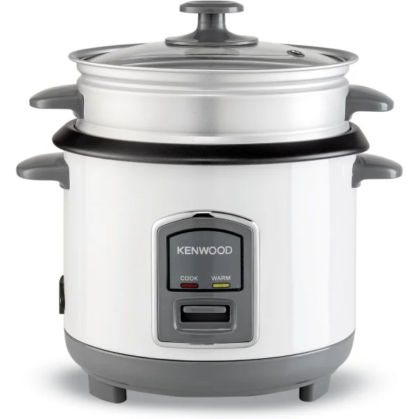 Kenwood 1L Capacity, 400W 2-in-1 Rice Cooker with Food Steamer, White - RCM10.000WH