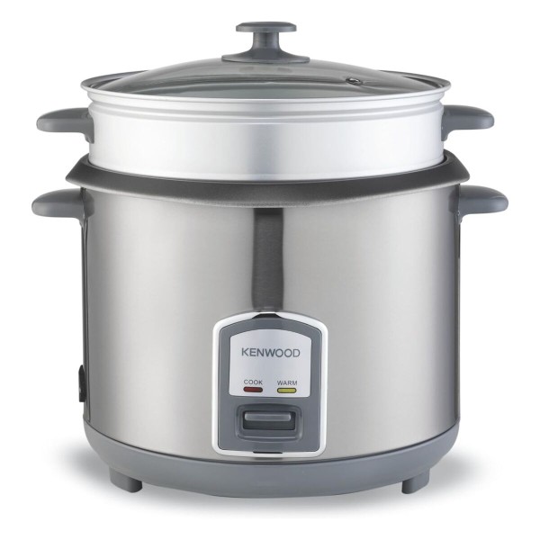 Kenwood 2in1 Rice Cooker 2.8L 16 Cup with Food Steamer Basket, Silver - RCM28.000SS