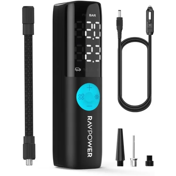 RAVPower Smart Car Tire Inflator, Black - RP-PC1084