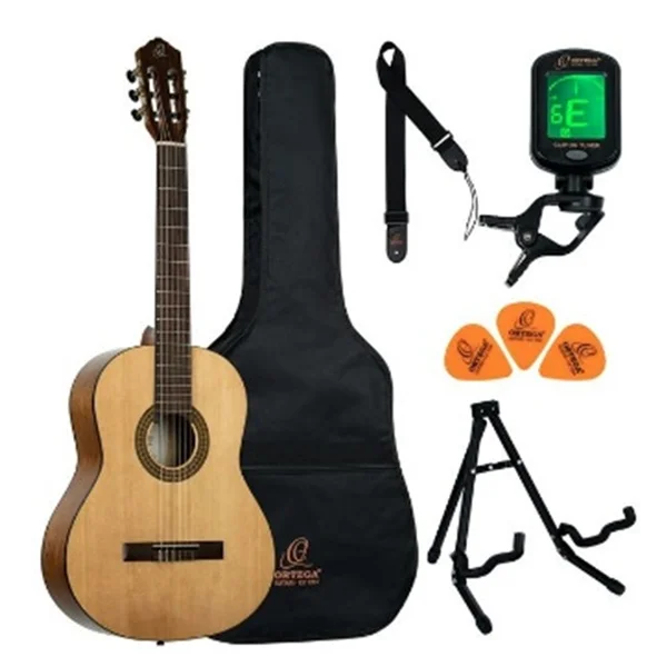 Ortega Full Size Nylon-String Classical Acoustic Guitar Pack - RPPC44