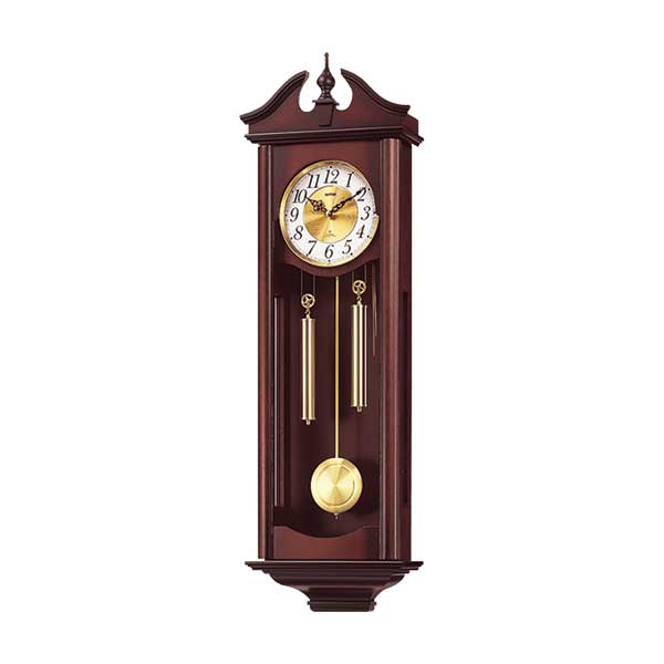 RHYTHM Wooden Pendulum Wall Clock - 4MJ742RH06