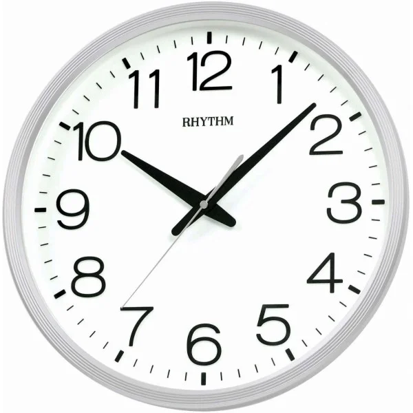Rhythm Round White Dial Wall Clock - CMG494NR03