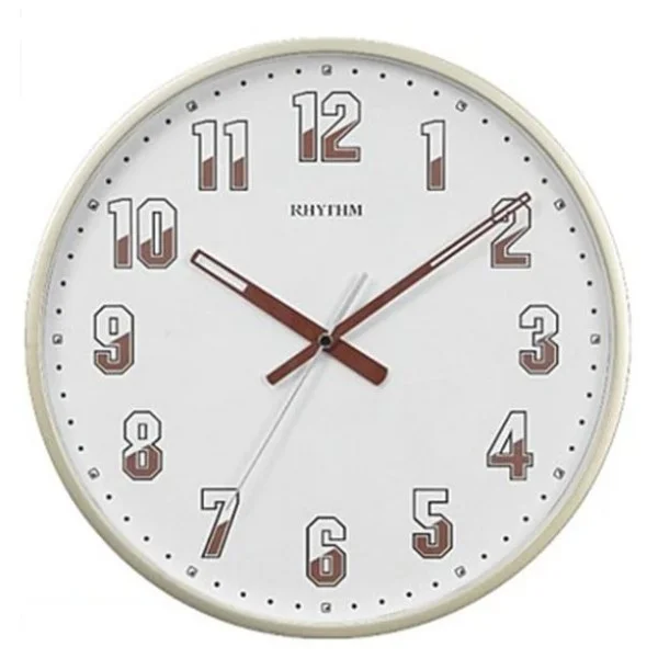 Rhythm White Dial Analog Wall Clock - CMG599NR18