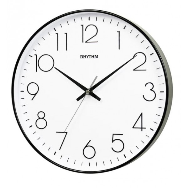 Rhythm White Dial Analog Wall Clock - CMG601NR02