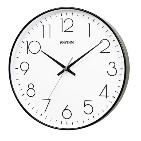 Rhythm White Dial Analog Wall Clock - CMG601NR02