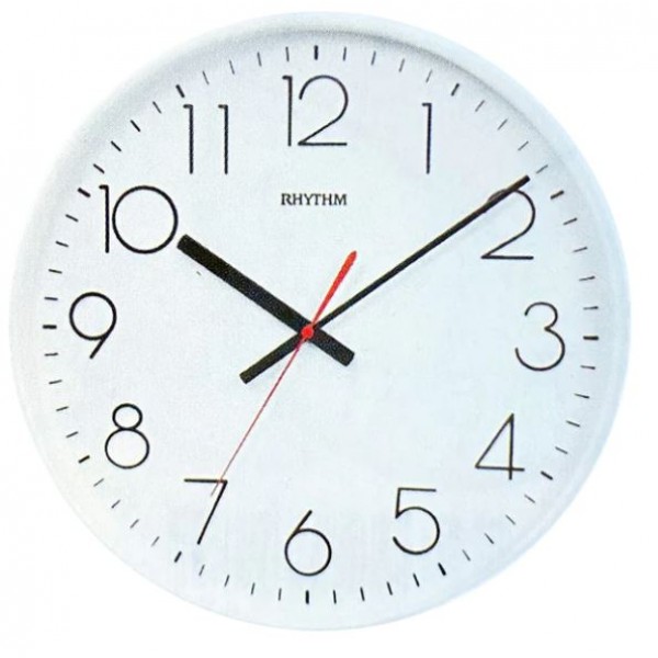 Rhythm Analog White Case Wall Clock - CMG602NR03