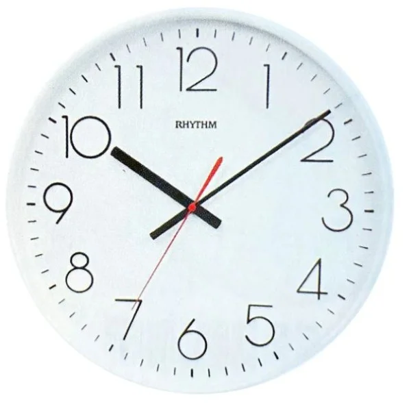 Rhythm Analog White Case Wall Clock - CMG602NR03