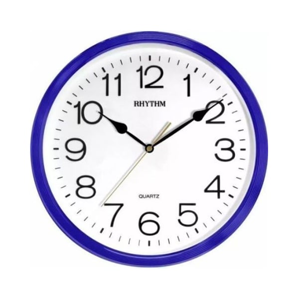 Rhythm White Dial Wall Clock - CMG734NR11