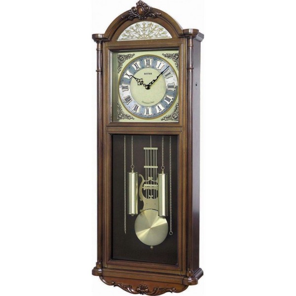 Rhythm Wooden Pendulum Wall Clock - CMJ515NR06