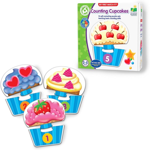 The Learning Journey: My First Match It - Counting Cupcakes - 116449-T