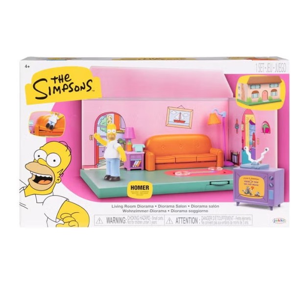 The Simpsons Living Room Diorama Playset - 17556-T