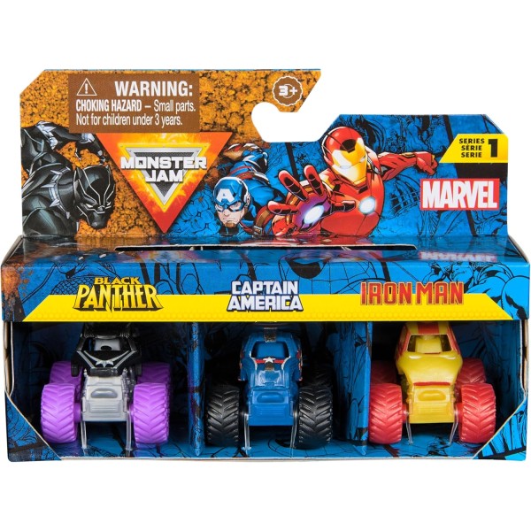 Monster Jam, Marvel Mini Monster Truck 3-Pack - 6070229-T