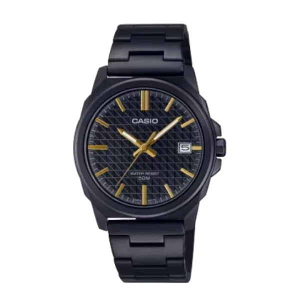 Casio Black Dial Stainless-Steel Band Analog Watch for Men - MTP-E720B-1AVDF