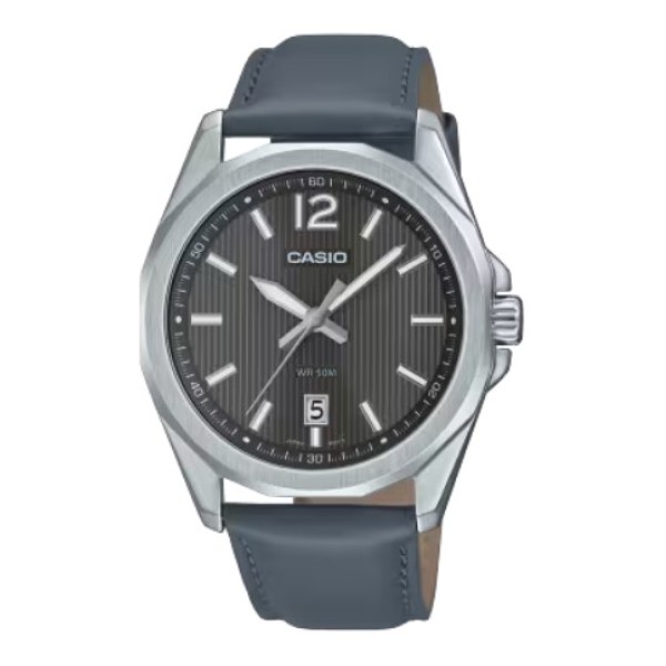 Casio Gray Dial Leather Band Analog Watch for Men - MTP-E725L-8AVDF