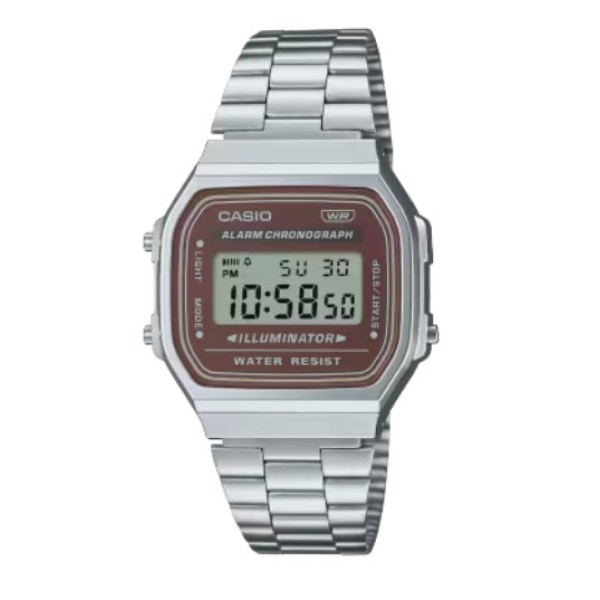 Casio Vintage Stainless Steel Digital Watch for Unisex - A168WA-5AYDF