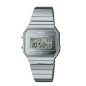 Casio Silver Strap Stainless Steel Digital Watch for Unisex - A700WEV-7ADF