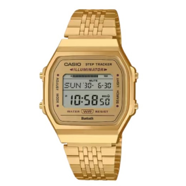 Casio Gold Strap Stainless Steel Digital Watch for Unisex - ABL-100WEG-9ADF