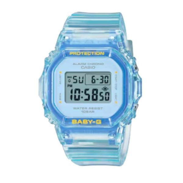 Casio Baby-G Transparent Sky-Blue Band Digital Watch for Women - BGD-565SJ-2DR