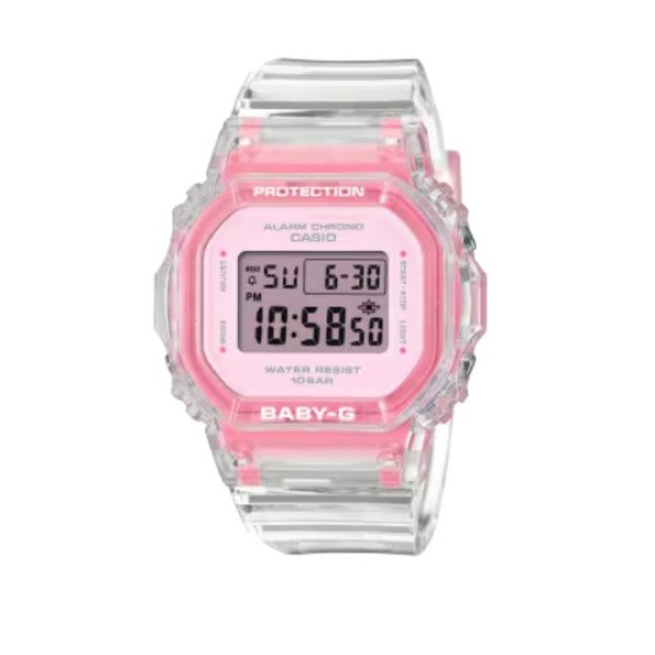 Casio Baby-G Transparent Pink Band Digital Watch for Women - BGD-565SJ-7DR