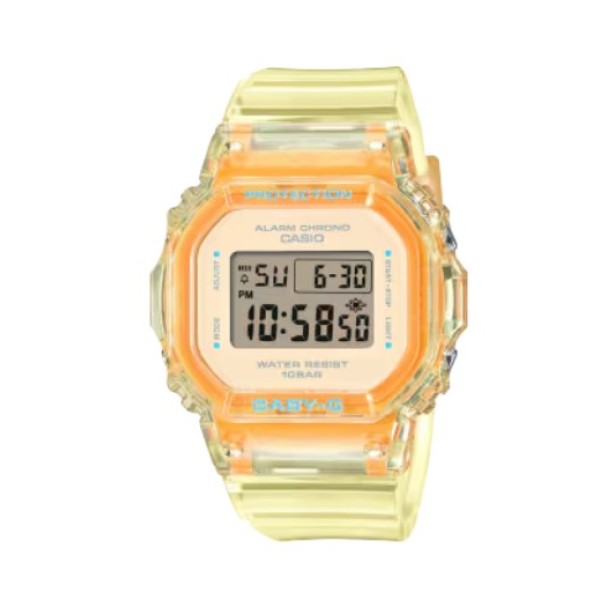 Casio Baby-G Transparent Orange Band Digital Watch for Women - BGD-565SJ-9DR