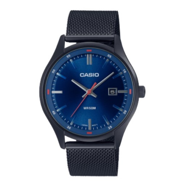 Casio Blue Dial Stainless-Steel Mesh Band Analog Watch for Men - MTP-E710MB-2AVDF