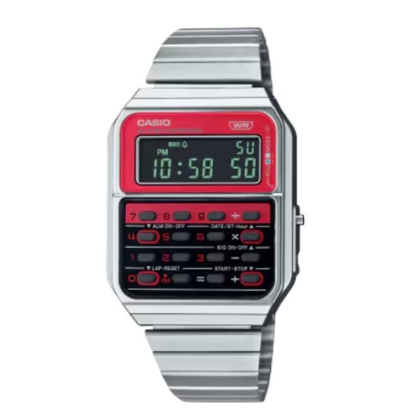 Casio Vintage Calculator Stainless Steel Digital Watch for Men - CA-500WE-4BDF