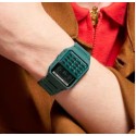 Casio Vintage Calculator Green Strap Resin Band Digital Watch for Unisex - CA-53WB-3BDF