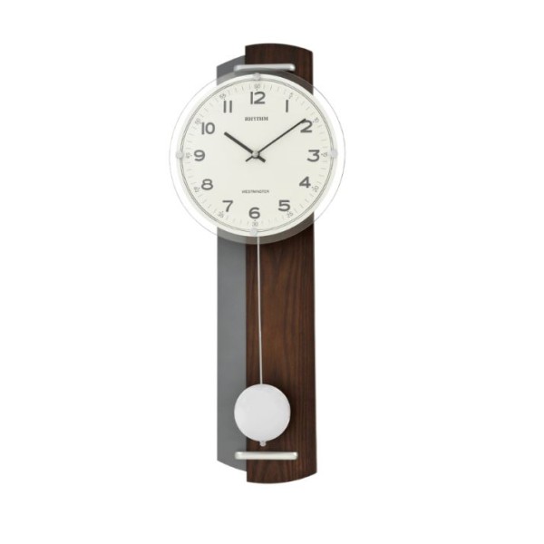 Rhythm Pendulum Wooden Wall Clock - CMJ592NR06