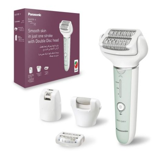 Panasonic Wet & Dry Cordless Epilator, 4 Attachments - ES-EY70-G423