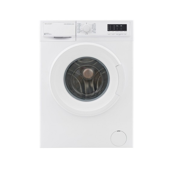 Sharp 7KG Capacity, 15 Programs, 1000 RPM, Front Load Washer, White - ES-FE710CZL-W