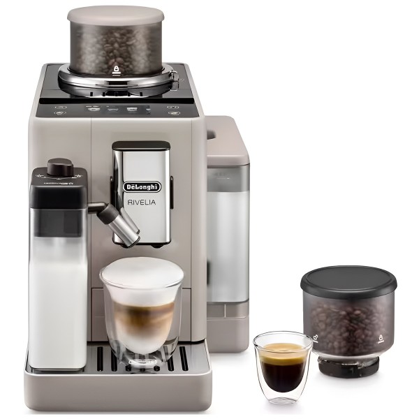 Delonghi Rivelia 1450Watts 19 Bar, Automatic Coffee Makers, Sand Beige - EXAM440.55.BG