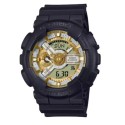 Casio G-Shock Black Band Gold Dial Analog-Digital Watch for Men - GA-110CD-1A9DR