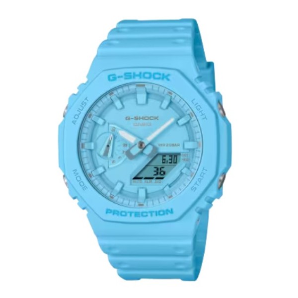 Casio G-Shock Blue Dial Analog-Digital Watch for Unisex - GA-2100-2A2DR