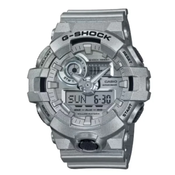 Casio G-Shock Silver Analog-Digital Silicone Strap Watch for Men - GA-700FF-8ADR