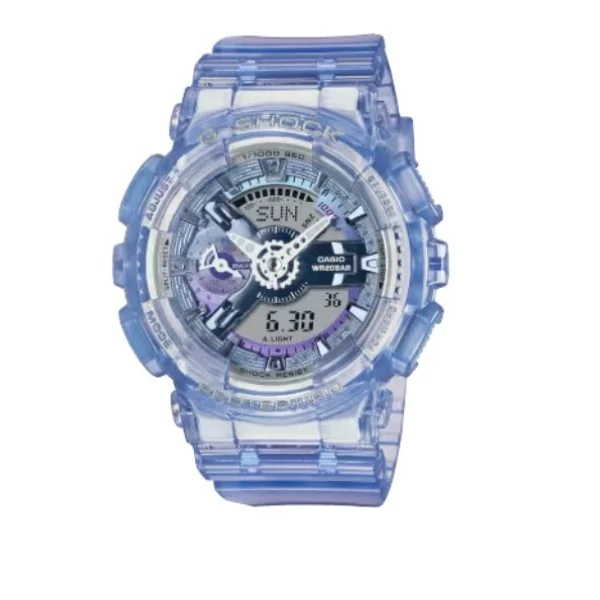 Casio G-Shock Transparent Blue Band Analog-Digital Watch for Unisex - GMA-S110VW-6ADR