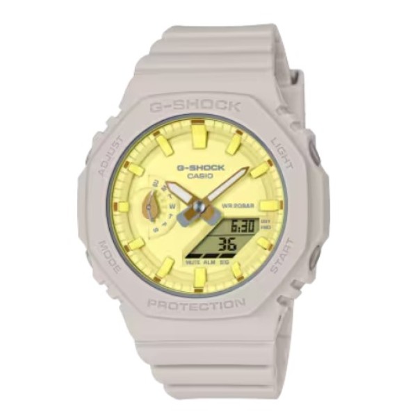 Casio G-Shock Yellow Dial Analog-Digital Watch for Women - GMA-S2100NC-4ADR