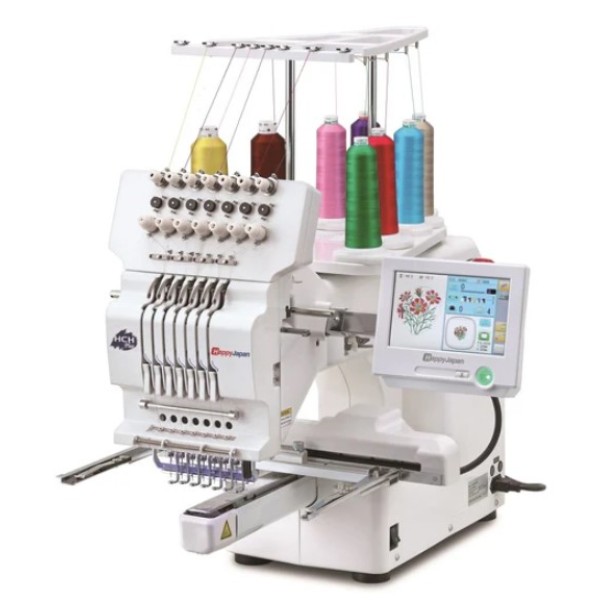 Happy Japan Single Head 7 Needle Computerised Embroidery Machine - HCH-701P-30