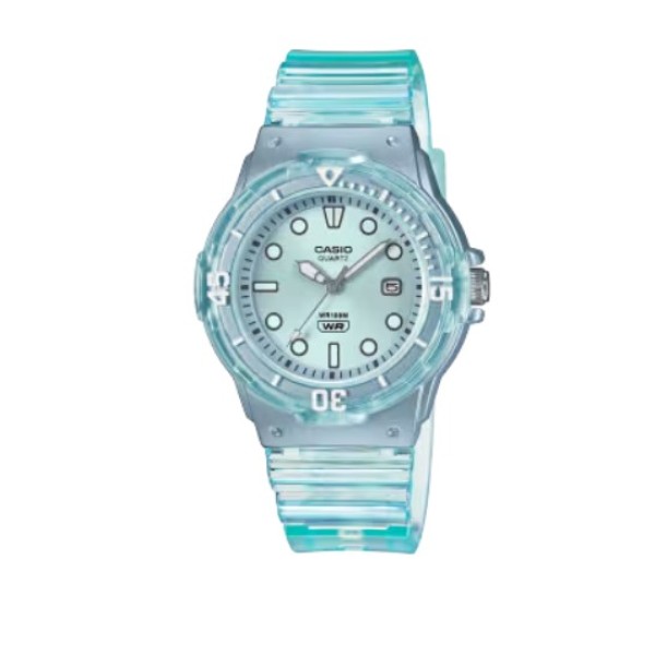 Casio Sky Blue Analog Silicone Strap Watch for Women - LRW-200HS-2EVDF