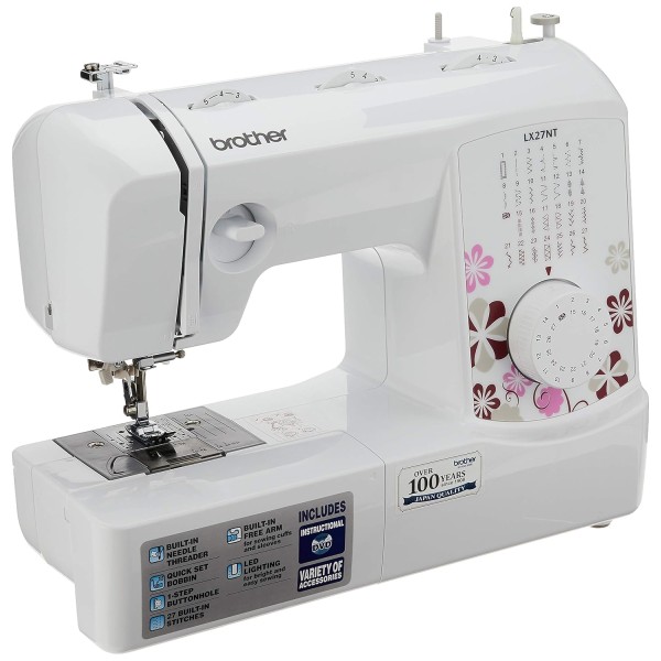 Brother Electric Sewing Machine with Built-in Needle Threader - LX27NT