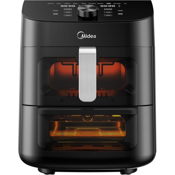 Midea 1700Watts, 11 Liters Capacity, 2-in-1 Air Fryer - MAD-110D2APK