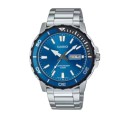 Casio Standard Blue Dial Stainless Steel Watch for Men - MTD-125D-2A1VDF