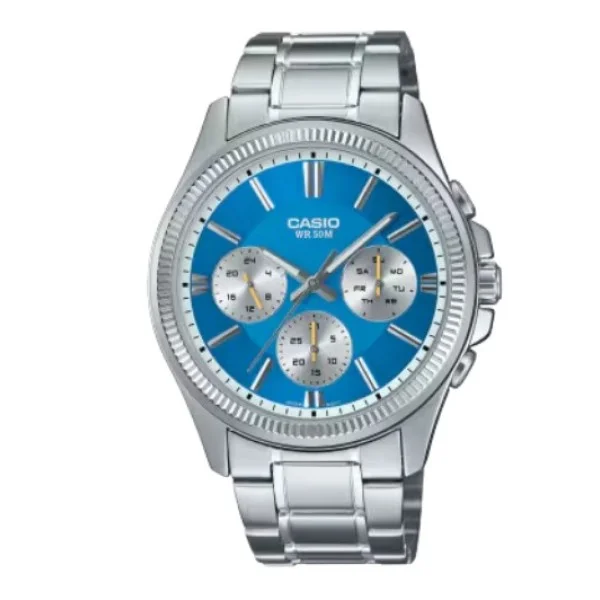 Casio Enticer Analog Blue Dial Watch for Men - MTP-1375D-2A2VDF