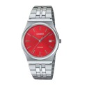 Casio Red Dial Stainless Steel Watch for Men - MTP-B145D-4A2VDF