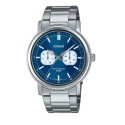 Casio Blue Dial Stainless Steel Band Analog Watch for Men - MTP-E335D-2E1VDF