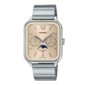 Casio Gold Dial Moon Phase Stainless Steel Watch for Unisex - MTP-M305D-9AVDF