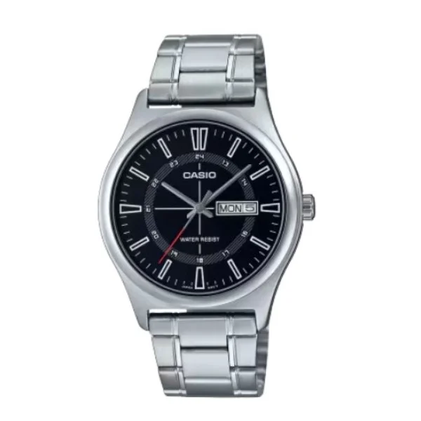 Casio Black Dial Stainless Steel Band Analog Watch for Men - MTP-V006D-1CUDF